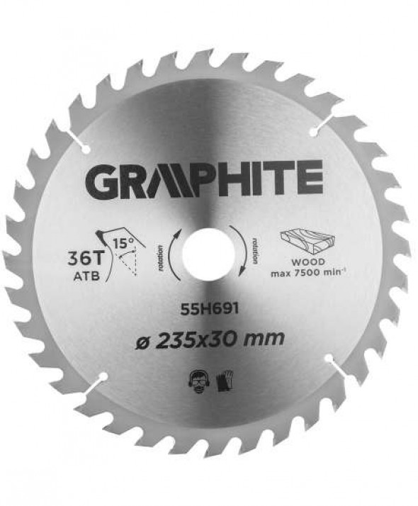 Tarcza do pilarki, widiowa, 235 x 30 mm, 36 zębów