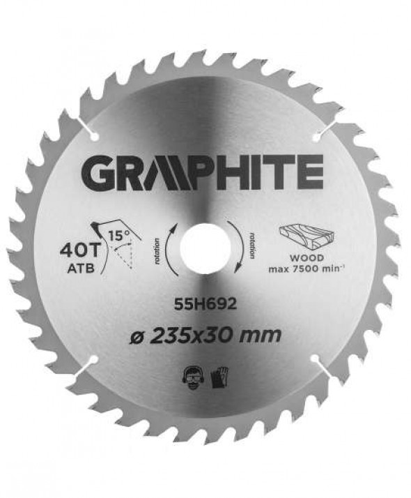 Tarcza do pilarki, widiowa, 235 x 30 mm, 40 zębów