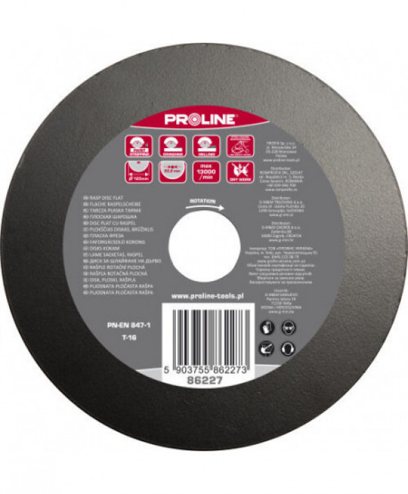 Tarcza płaska tarnik drobne zęby typ b 125mm proline