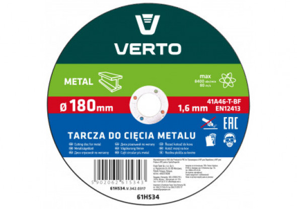 Tarcza tnąca do metalu 180 x 1.6 x 22.2 mm