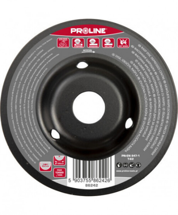 Tarcza wypukła tarnik średnie zęby typ a 125mm proline