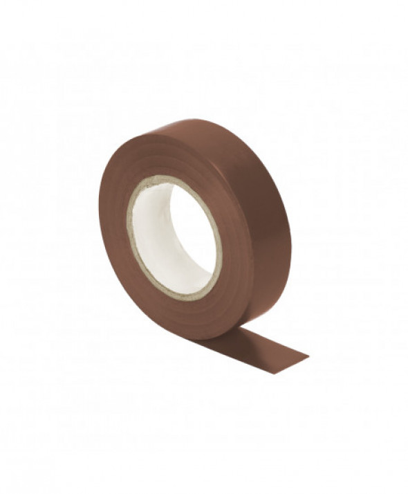 Taśma izolacyjna brązowa, uniepalniona, szerokość 19mm, grubość 0,13mm, 20m długości