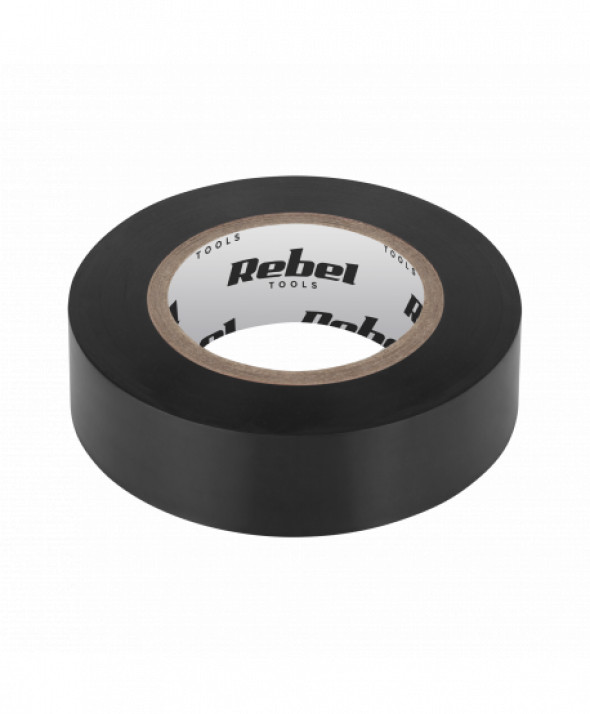 Taśma izolacyjna klejąca REBEL (0,13 mm x 19 mm x 10 yd) czarna