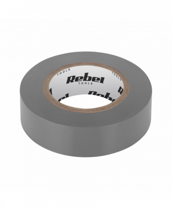 Taśma izolacyjna klejąca REBEL (0,13 mm x 19 mm x 20 yd) szara