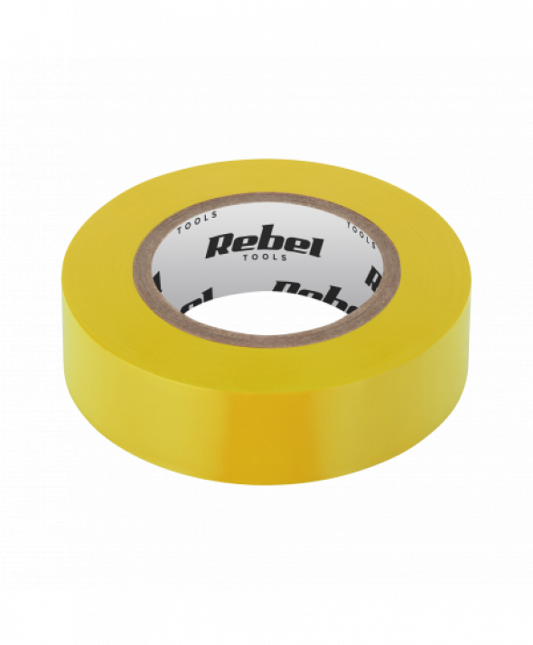 Taśma izolacyjna klejąca REBEL (0,13 mm x 19 mm x 20 yd) żółta
