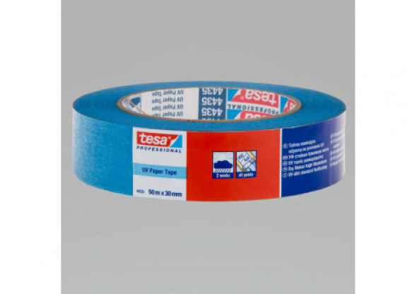 Taśma malarska 28d.wew.14d.zew. 50m:30mm niebieska