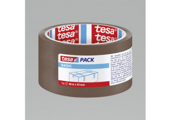 Taśma pakowa basic 40m:45mm, brązowa