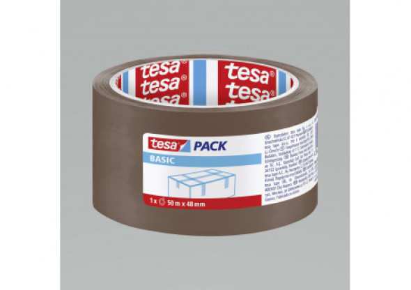 Taśma pakowa basic 50m:48mm, brązowa