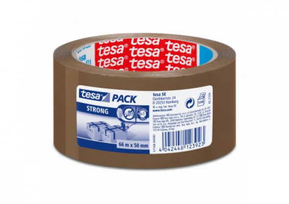 Taśma pakowa cichoodwijalna 66m:50mm, brąz. [opis cz/sk, pl]