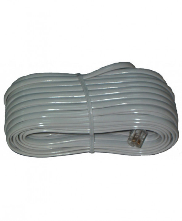 TEL0033F-3 Przewód telefoniczny wtyk-wtyk biały 3m