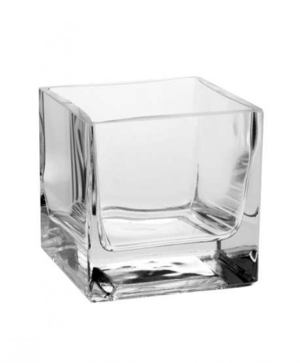 Wazon szklany na kwiaty Edwanex kwadratowy 10 cm