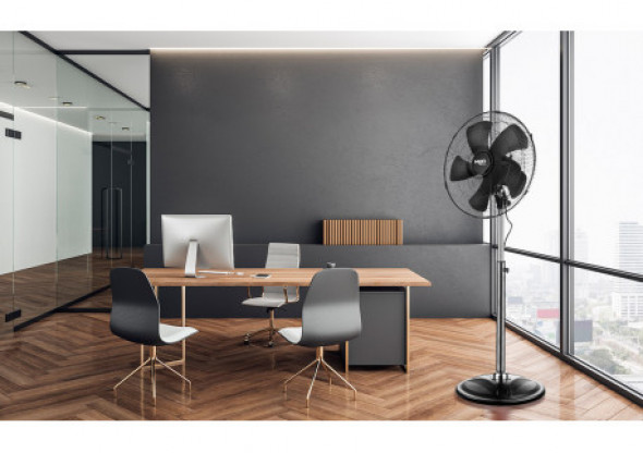 Wentylator podłogowy warsztatowy 100W, średnica 45 cm, 3 prędkości, oscylacja