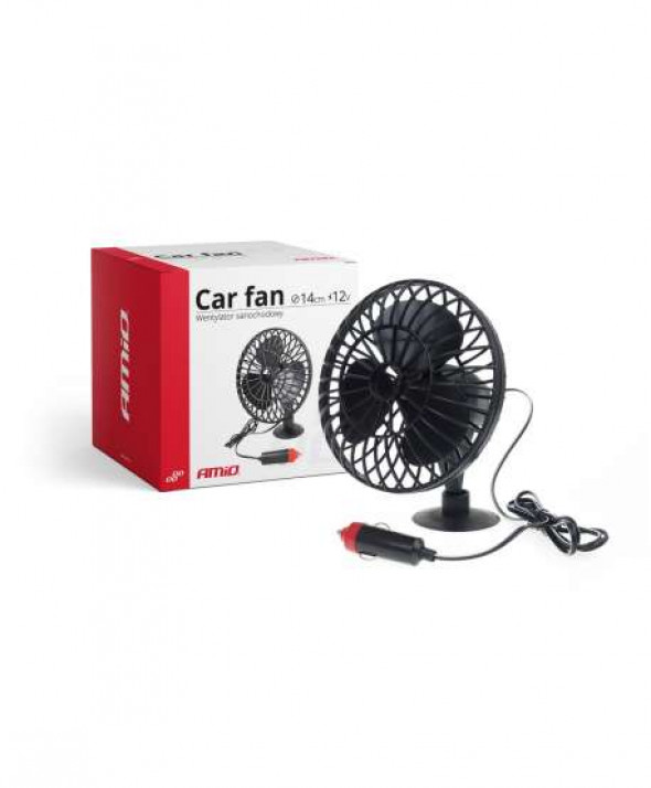 Wentylator, wiatrak samochodowy z przyssawką minifan 12v