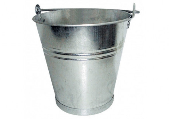 Wiadro budowlane 14L, metalowe ocynkowane