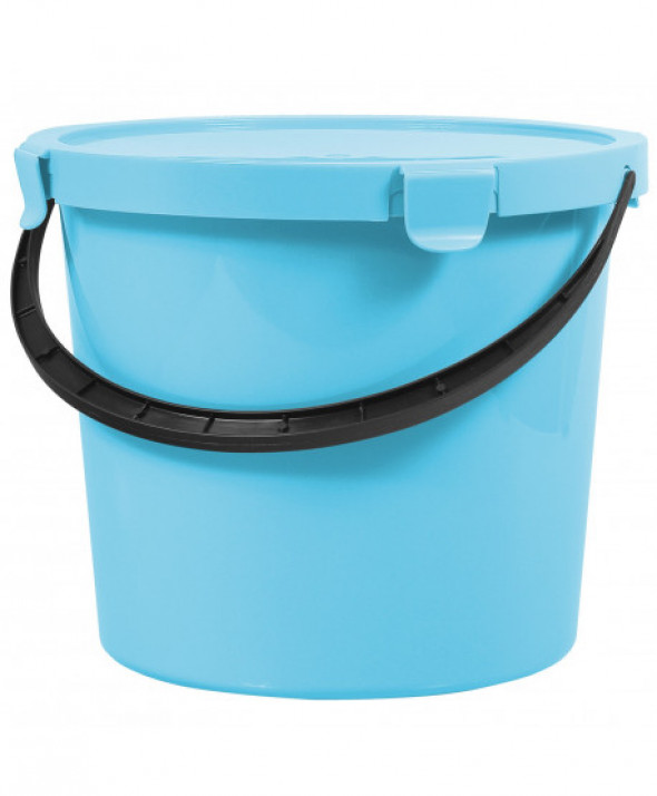 Wiadro z pokrywą Plast Team Berry 10L jasnoniebieskie