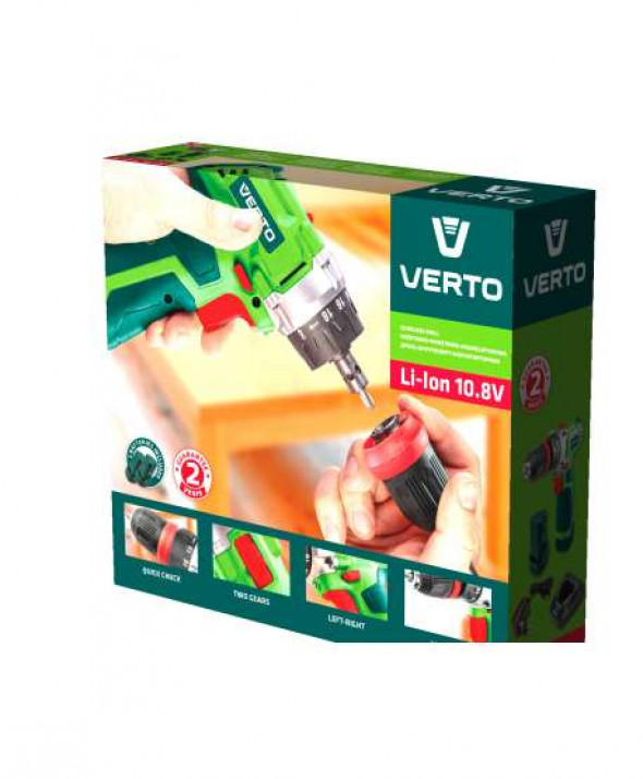 Wiertarko-wkrętarka akumulatorowa 2 x 10.8V, Li-Ion/1.3Ah