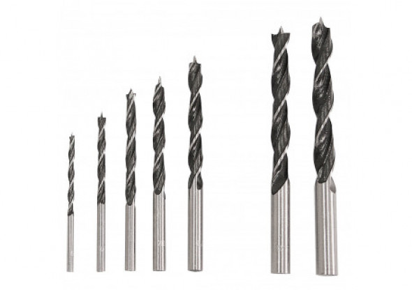 Wiertła do drewna kpl. szt.8 (3-10mm) w etui  122108