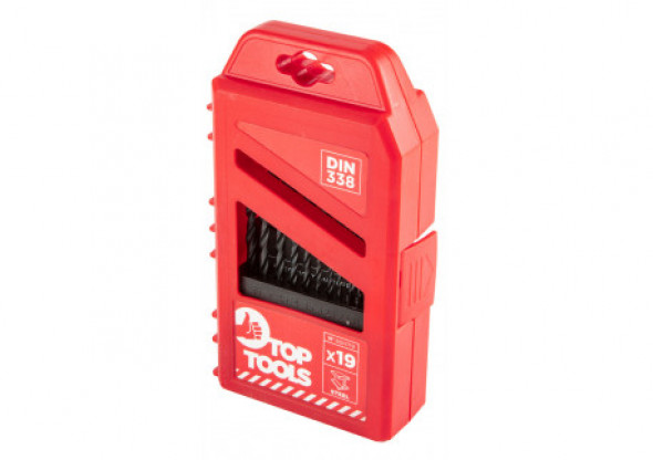 Wiertła do metalu HSS, 1.0-10.0 mm, zestaw 19 szt.