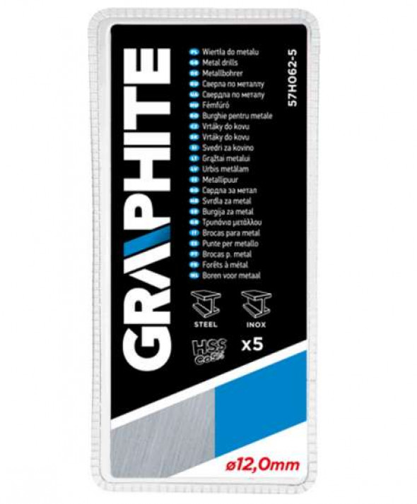 Wiertła do metalu HSS-Co 12.0 mm, 5 szt.