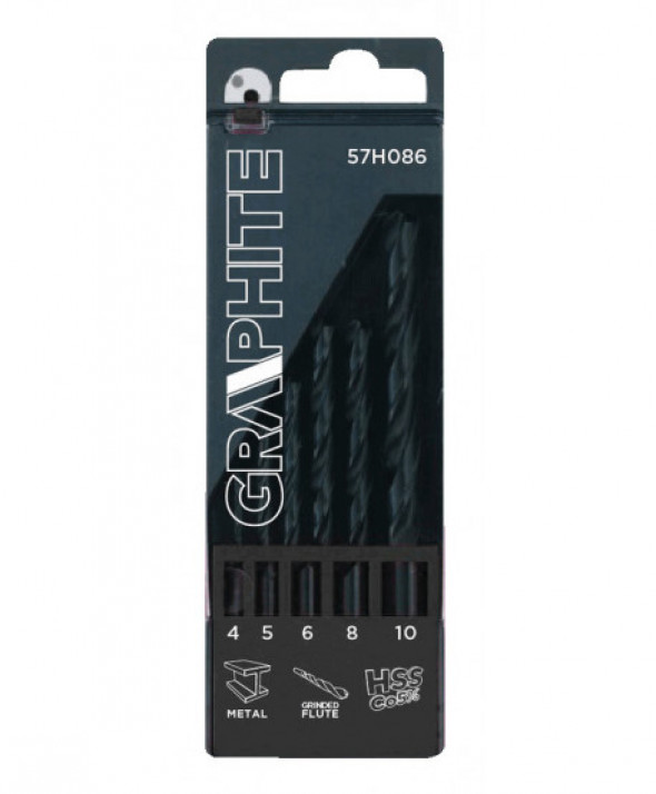 Wiertła do metalu HSS-Co,  4.0 - 10 mm, 5 szt.