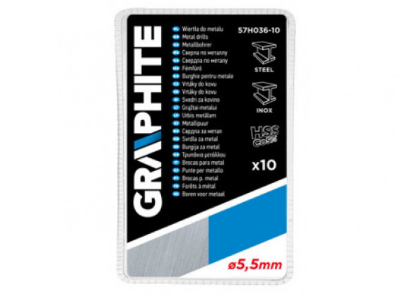 Wiertła do metalu HSS-Co 5.5 mm, 10 szt.