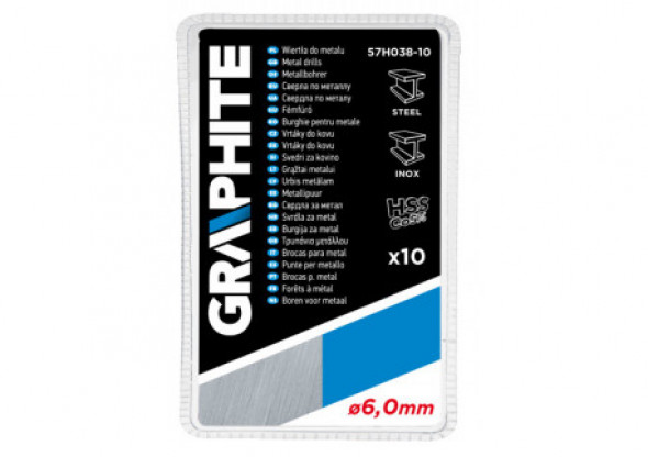 Wiertła do metalu HSS-Co 6.0 mm, 10 szt.