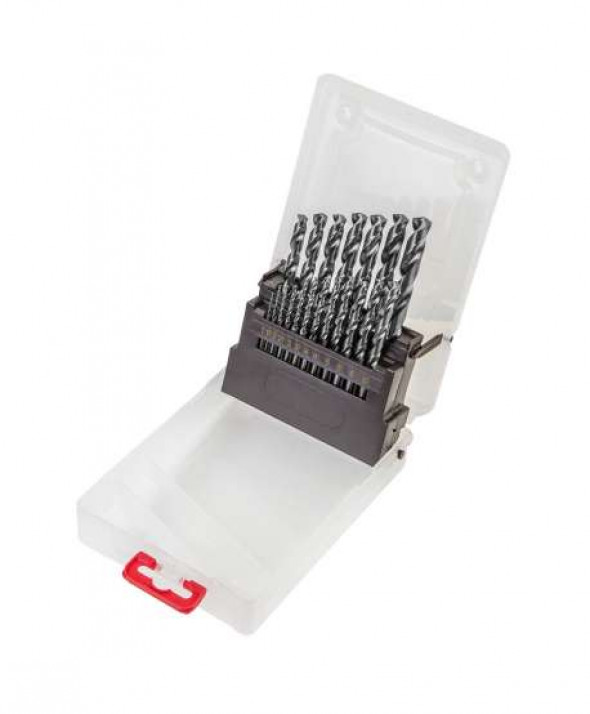 Wiertła do metalu HSS-G, 1.0-10.0 mm, zestaw 19 szt.