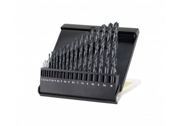 Wiertła do metalu hss-r din338-kpl.19szt.fi 1-fi 10 co 0.5mm