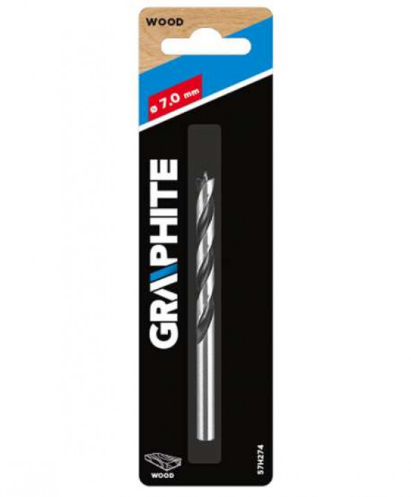 Wiertło do drewna spiralne, 7 x 105 mm