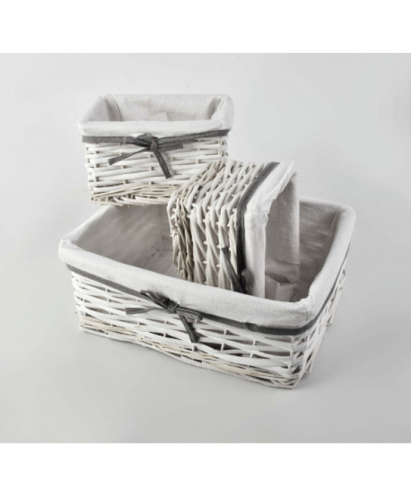 WILL Komplet 3 koszy prostokątnych      L:40x30xH16/2xM:25X17Xh14CM