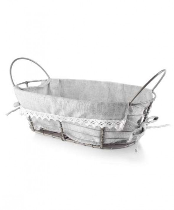 WILL Koszyk metalowy 25x15x8/28x15x11,5cm szary