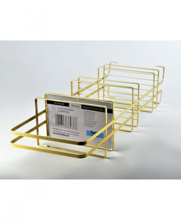 ZAC GOLD  Półka łazienkowa              24x15,5xH:74cm