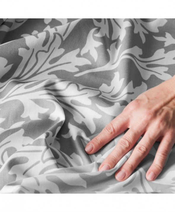 ZAGURA GRAY Komplet pościeli z satyny bawełnianej 160x200cm 100021/SAT/000/160200/1