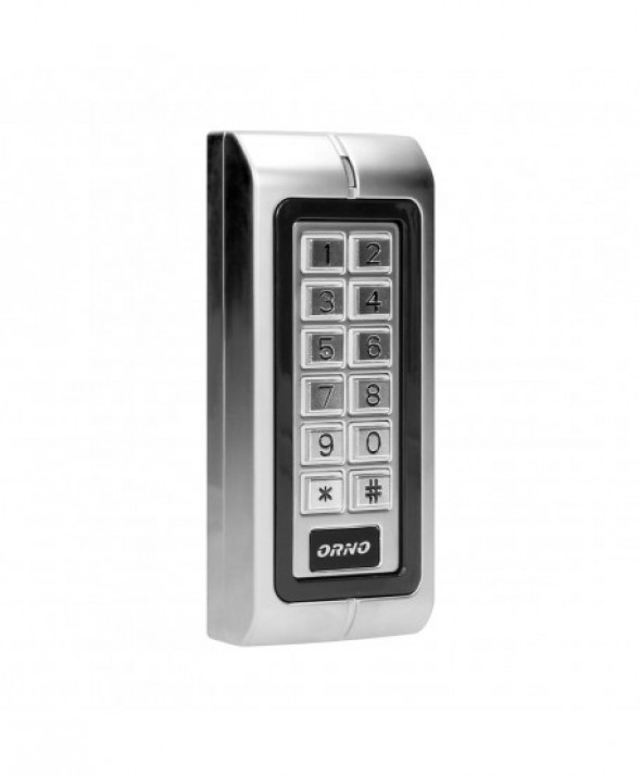 Zamek szyfrowy wąski z czytnikiem kart i breloków zbliżeniowych, IP44 , 1 przekaźnik 3A , wymiary 128x82x28 mm