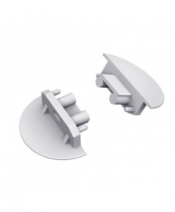 Zaślepka GROOVE10 TOPMET z otworem srebro 10x2szt.