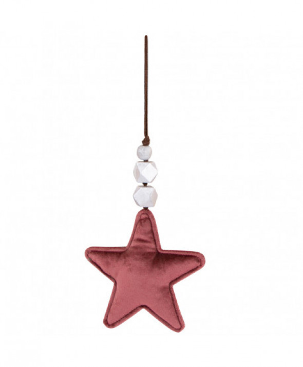ZAWIESZKA GWIAZDA WELUROWA 13X13 CM
