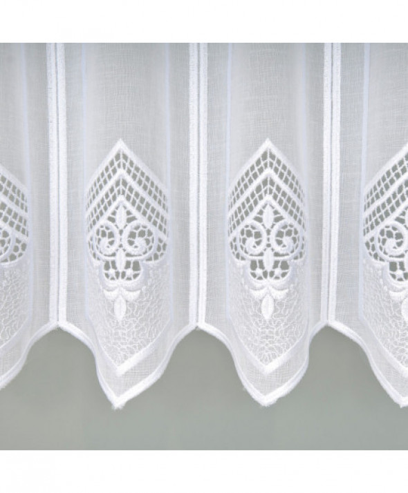 Zazdrostka biała z aplikacją panelowa 029700 45 cm.