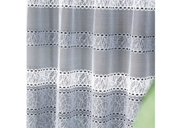 Zazdrostka biała z szarym żakardowa pasowa 181015  70 cm.