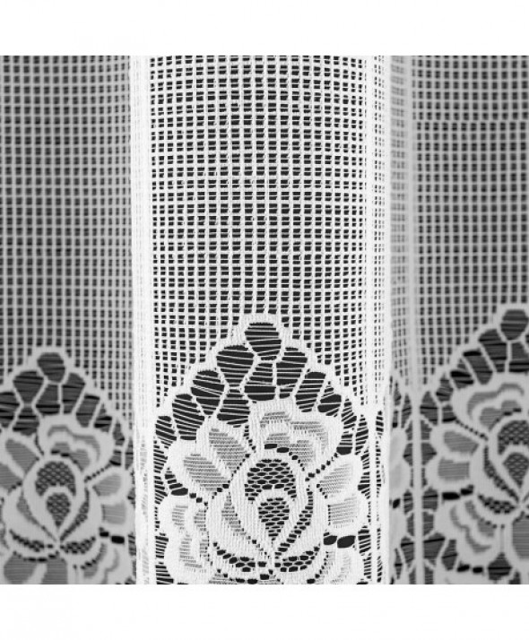 Zazdrostka biała żakardowa 320630 70 cm