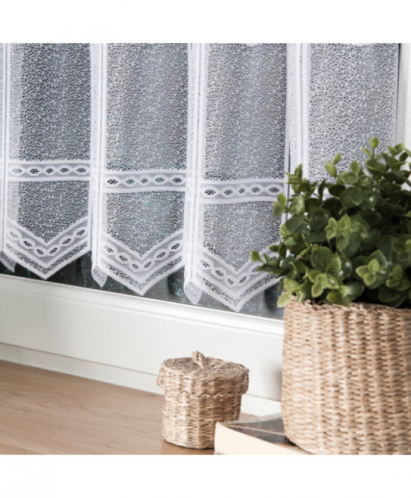 Zazdrostka biała żakardowa 341510 30 cm.