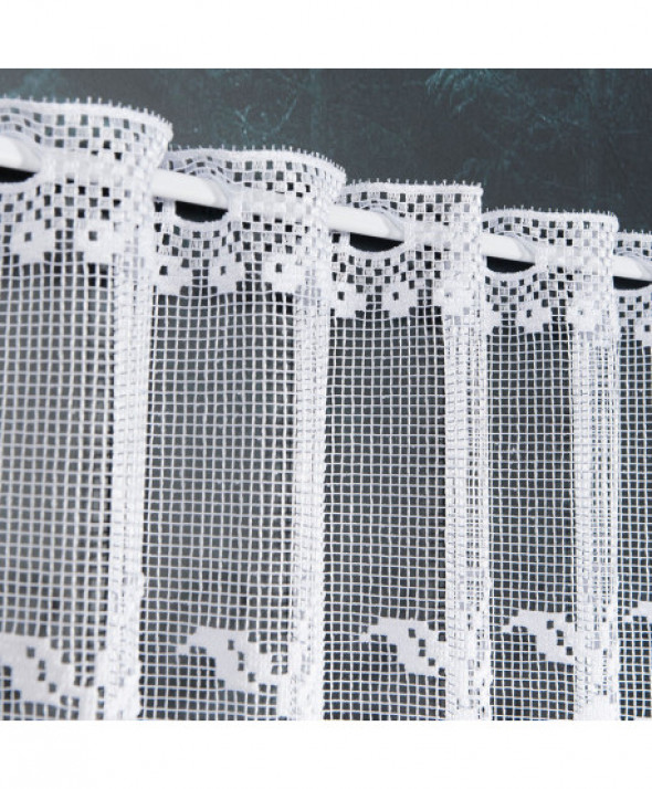 Zazdrostka biała żakardowa 344230 70 cm.