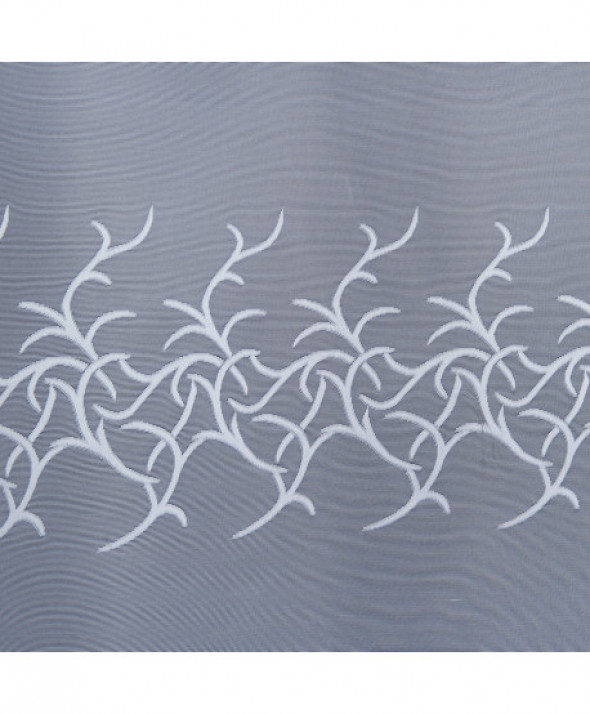 Zazdrostka biała żakardowa pasowa 023297 80 cm.