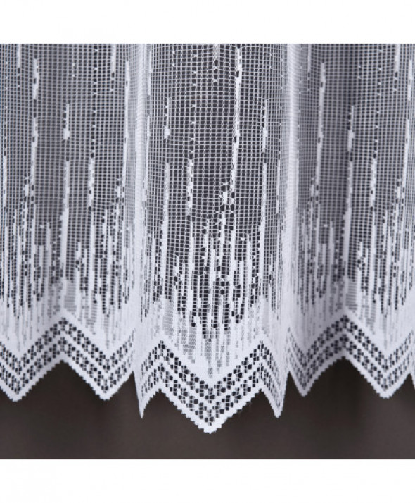 Zazdrostka biała żakardowa po całości 000146 50 cm.