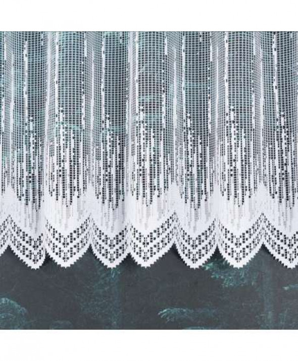 Zazdrostka biała żakardowa po całości 000146 70 cm.