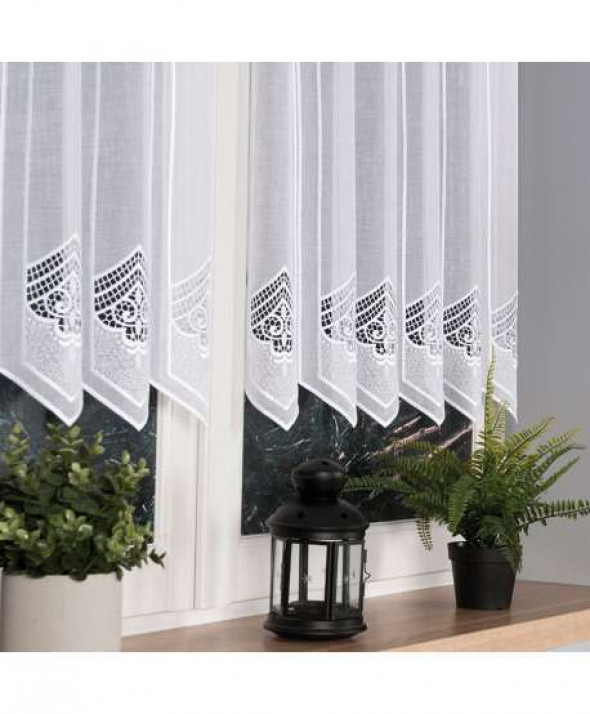 Zazdrostka kolor biały z aplikacją panelowa 029700 120 cm.