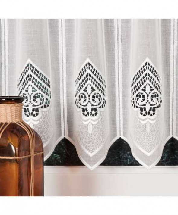 Zazdrostka kolor biały z aplikacją panelowa 029700 45 cm.