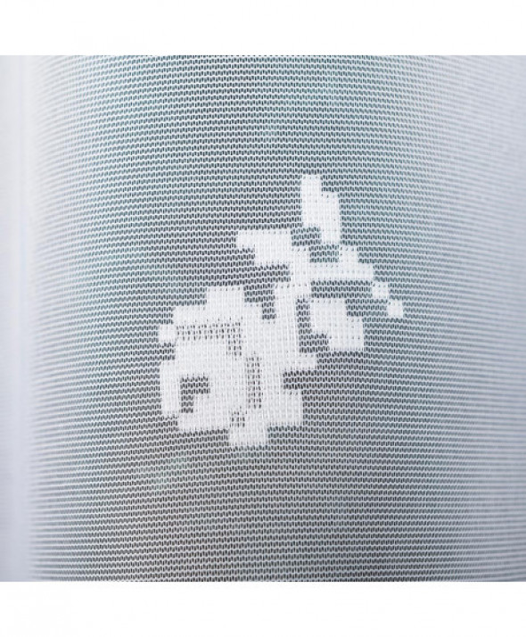 Zazdrostka żakardowa ze wzorem po całości, wysokość 90cm, kolor 001 biały 023410/000/001/090000/1