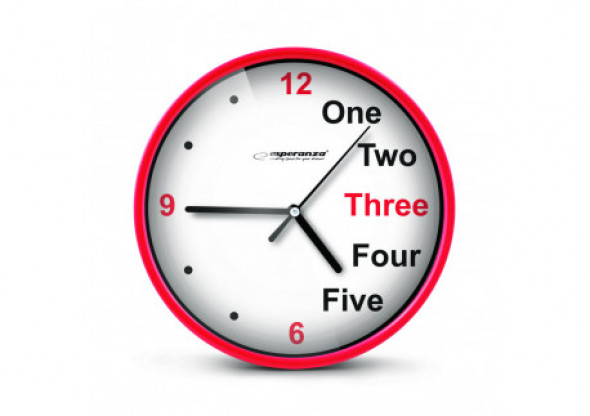 Zegar ścienny prague czerwony