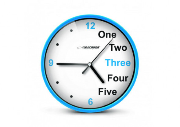 Zegar ścienny prague niebieski