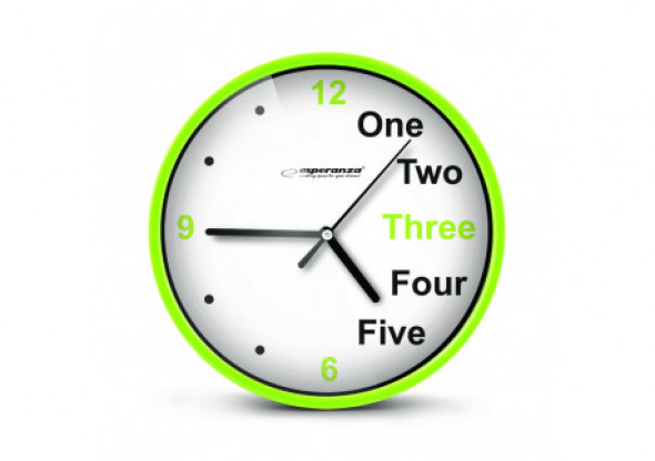 Zegar ścienny prague zielony